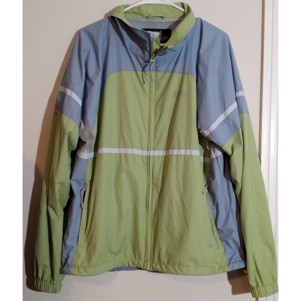 Vtg‎ Red Ledge Men's Windbreaker Jacket Green Large Long Sleeve Full Zip, EUC